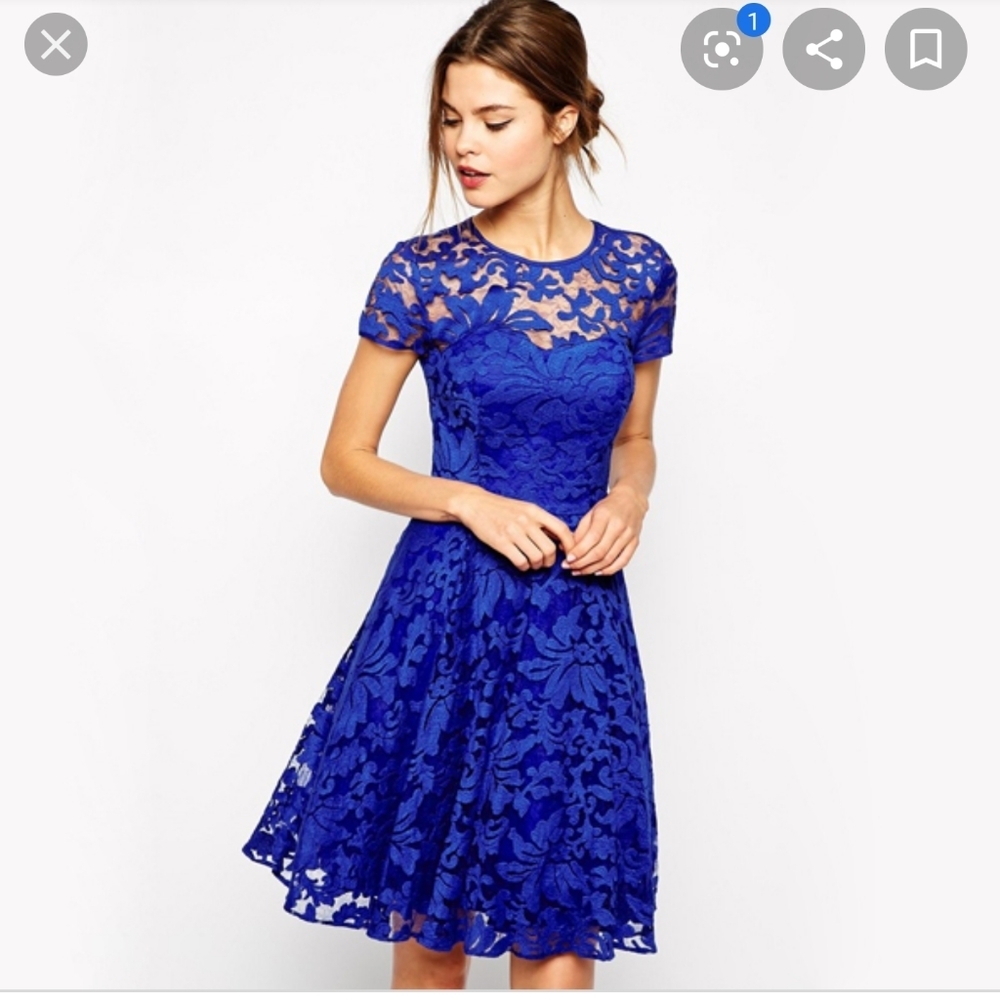 ☘️NWT Amoluv Blue Lace Dress